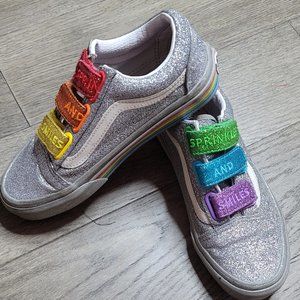 Rainbow pride sparkle vans